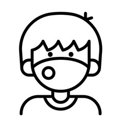 Man In Face Mask Icon