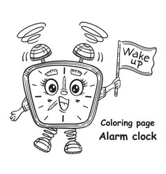 Ringing Alarm Clock Character Wake Coloring Book