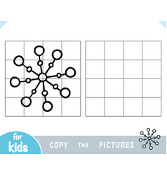 Copy The Picture Game For Children Snowflake