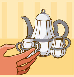 Hand Grabbing Kettles