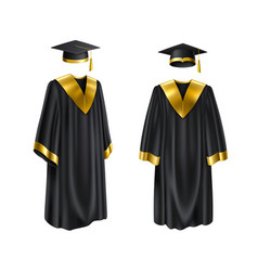 Isolated Realistic Graduation Gown And Cap 3d