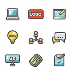 Set Of Creative Agency Icons Computer