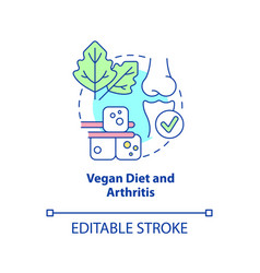 Vegan Diet And Arthritis Concept Icon