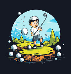 Boy Playing Golf