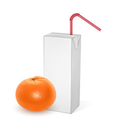 Carton Packages Orange Juice Isolated