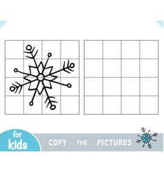 Copy The Picture Game For Children Snowflake