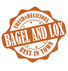 Bagel And Lox Label Or Stamp