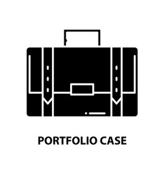 Portfolio Case Icon Black Sign