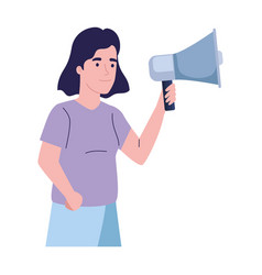 Young Woman With Megaphone