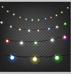 Bright Christmas Lights Clipart Isolated