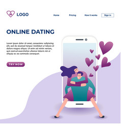 Online Dating Landing Page Design With Romantic