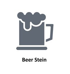 Beer Stein Solid Icons Simple Stock Ill