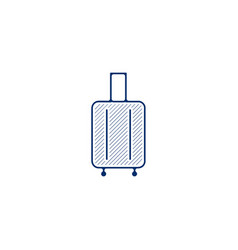 Suitcase Icon Luggage Hand Drawn Pen Style Line