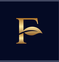 Gold Logo F With Leaf