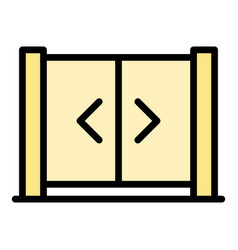 Sliding Doors Icon Flat