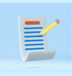 3d Copywriting Writing Icon Document Concept