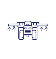 Crop Sprayer Tractor Line Icon