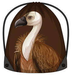 Drawstring Backpack With Vulture Pattern