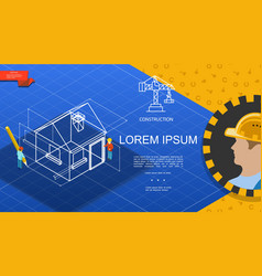 Flat construction tools template Royalty Free Vector Image
