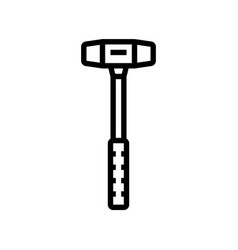 Soft Faced Hammer Tool Line Icon