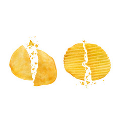 Cracked And Broken Potato Chips With Crumbs