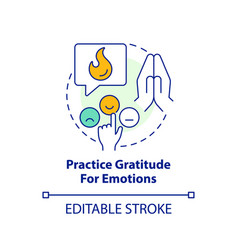 Practice Gratitude For Emotions Concept Icon