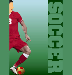 Soccer Game Poster Football Colored 3d