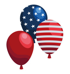 Usa Flag In Balloons