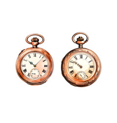 Victorian Style Pocket Watch Clipart