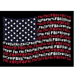 Waving American Flag Stylization Of Fbi Text Items