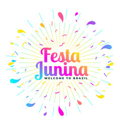 Colorful Festa Junina Celebration Card