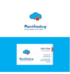 Flat Cloud Not Working Logo And Visiting Card