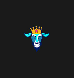 King Goat Mascot Logo