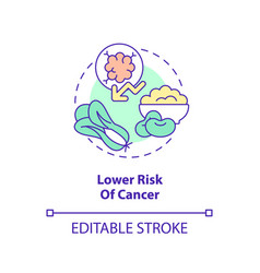 Lower Risk Of Cancer Concept Icon