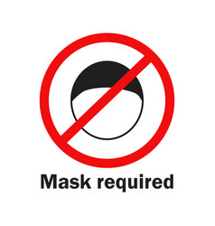 No Entry Without Face Mask Mask Required Icon