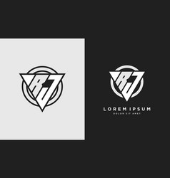 Letter Rj Triangle Logo Icon Modern Stylish