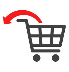 Undo Shopping Order Flat Icon Symbol