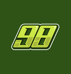 Racing Number 98 Logo Design