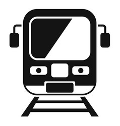 Train On Rails Icon Simple Railway