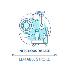 Infectious Disease Turquoise Concept Icon