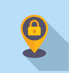 Location Privacy Icon Flat Data Protect