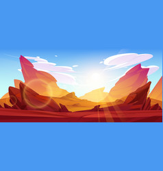 Rock Desert Cartoon Landscape Background