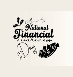 National Financial Awareness Day Black Script