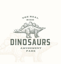 Real Size Dinosaurs Amusement Park Abstract Sign