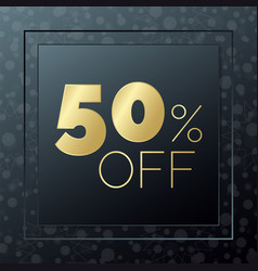 Sale 50 Percent Off Golden Banner Sign