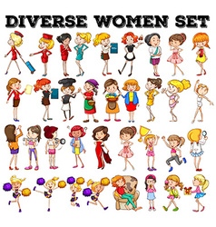 Diverse Women Set On White