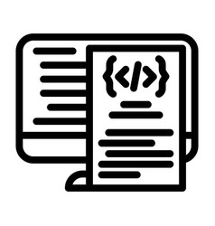 Software Documentation Technical Writer Line Icon