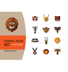 Animal Head Icons Set