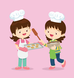 Cute Little Chef Kids Bake Cookies 3