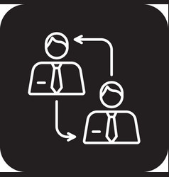 Mutation Business People Icon With Black Filled